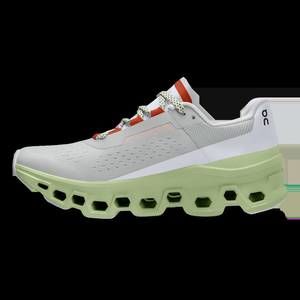 On Running Athletic Shoes in White and Green